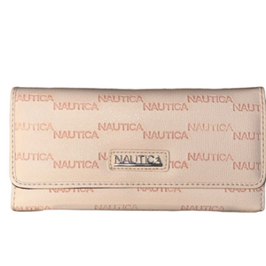 Nautica Pink Trifold Signature Wallet EUC